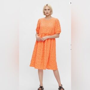 PCLUDMILLA DRESS By PIECES NWT orange